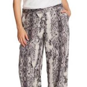 Vince Camuto Demure Snakeskin Wide Leg Pants
